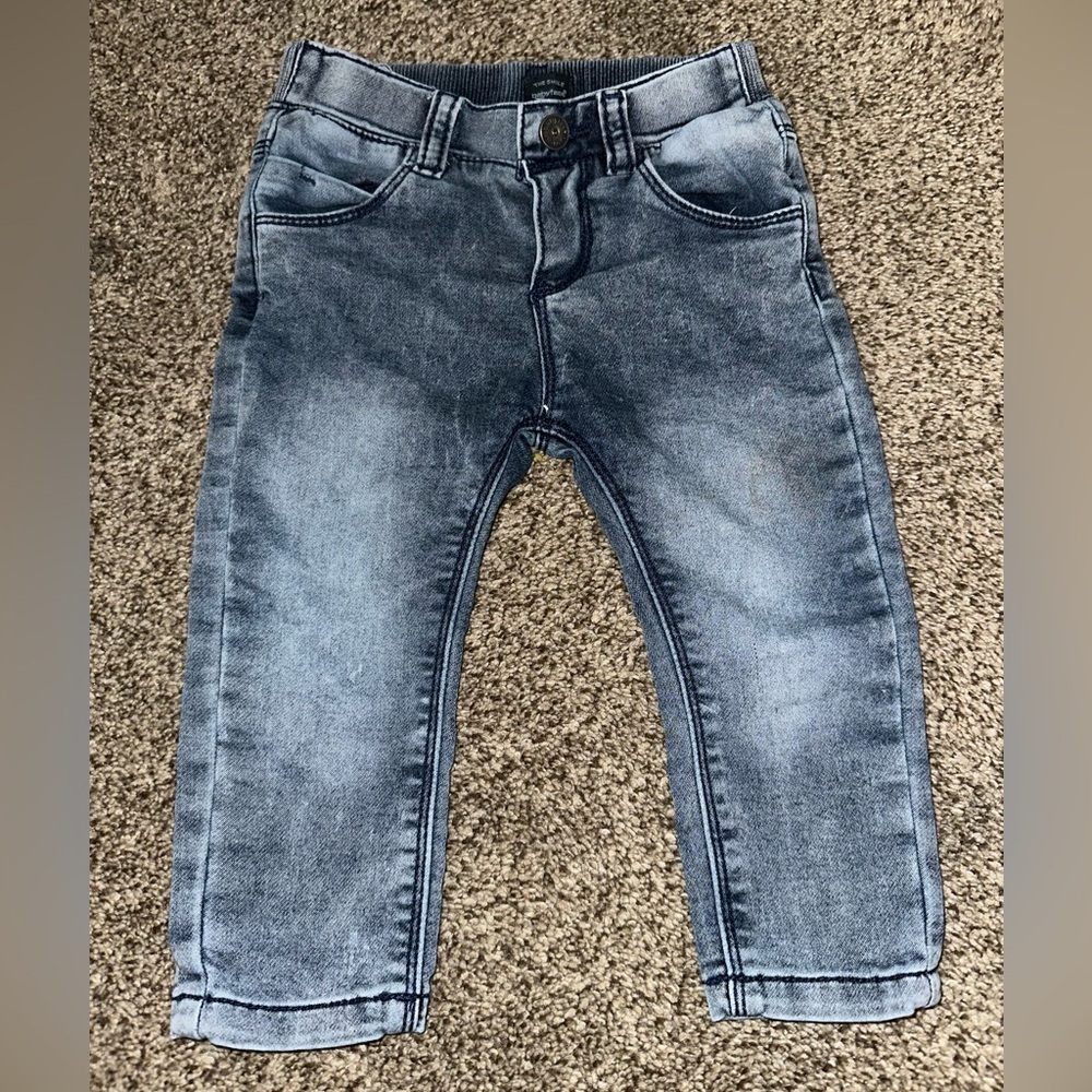 Baby boy light wash distressed jeans